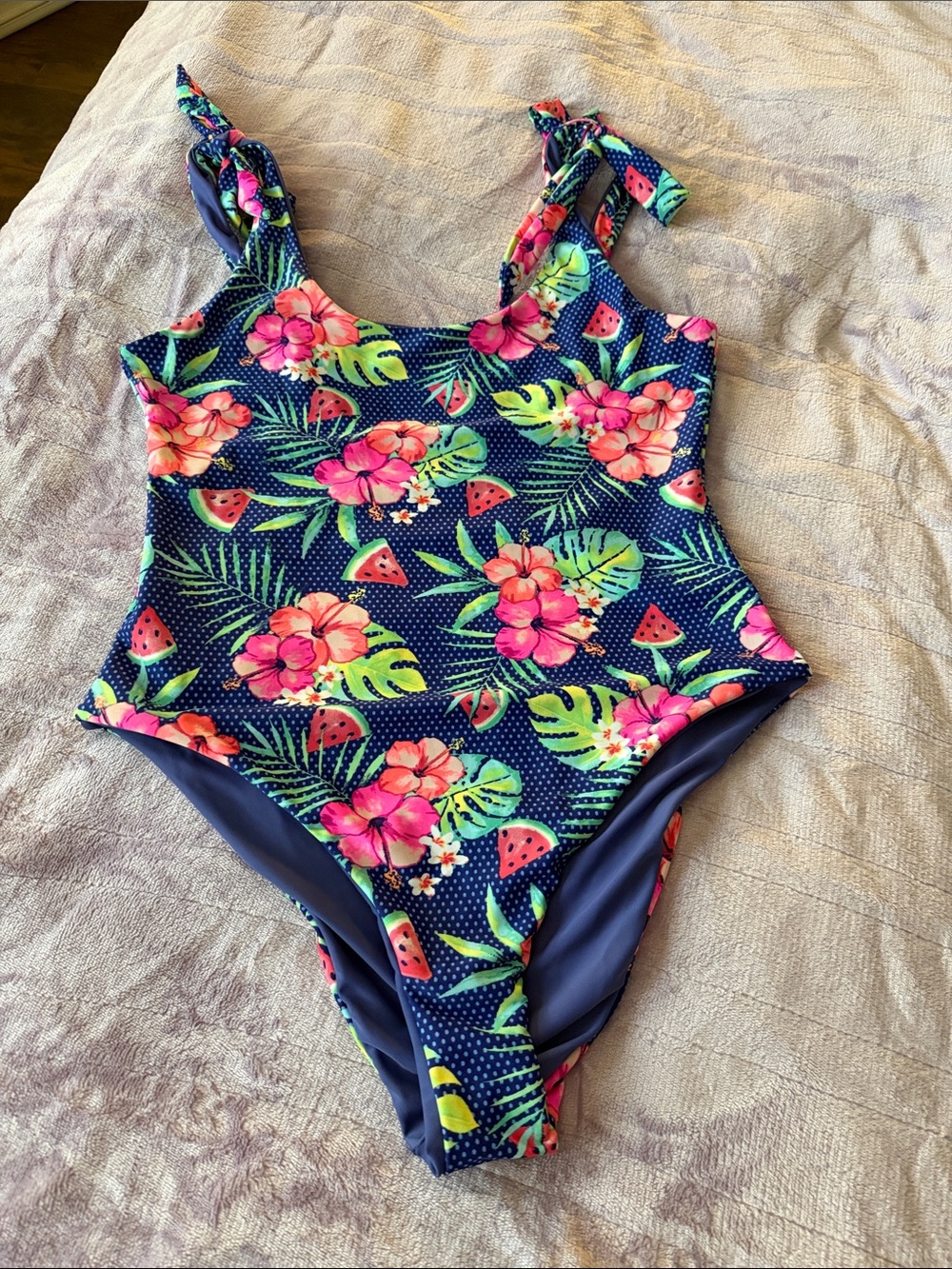 Tropical One Piece Swimsuit L